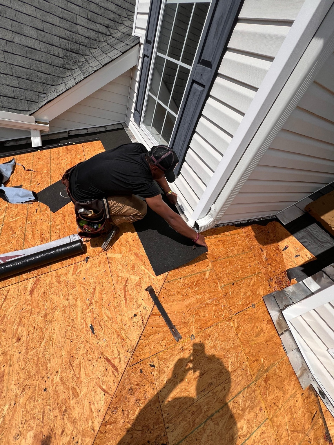 Roof decking and flashing repair