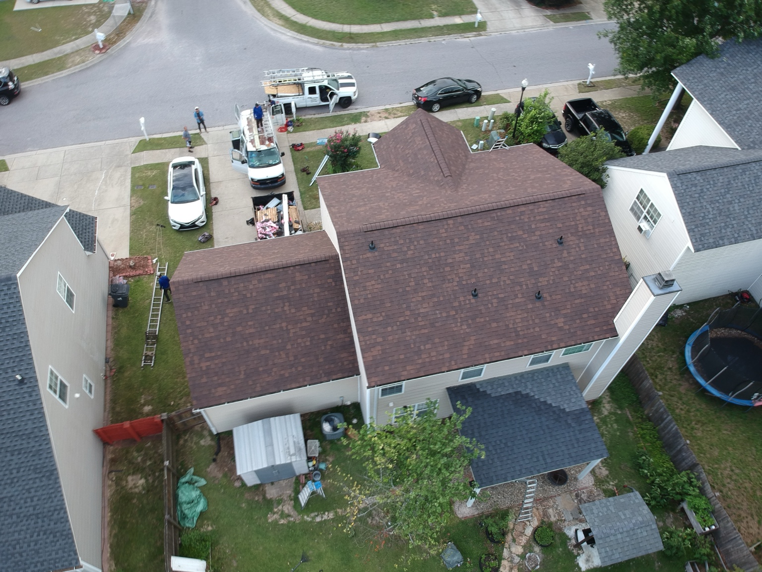Completed architectural shingle roof